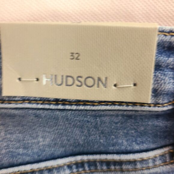 New Hudson Women's (32) Barbara High Rise Bootcut Crop Raw Hem Blue Jeans $195 - Picture 15 of 15